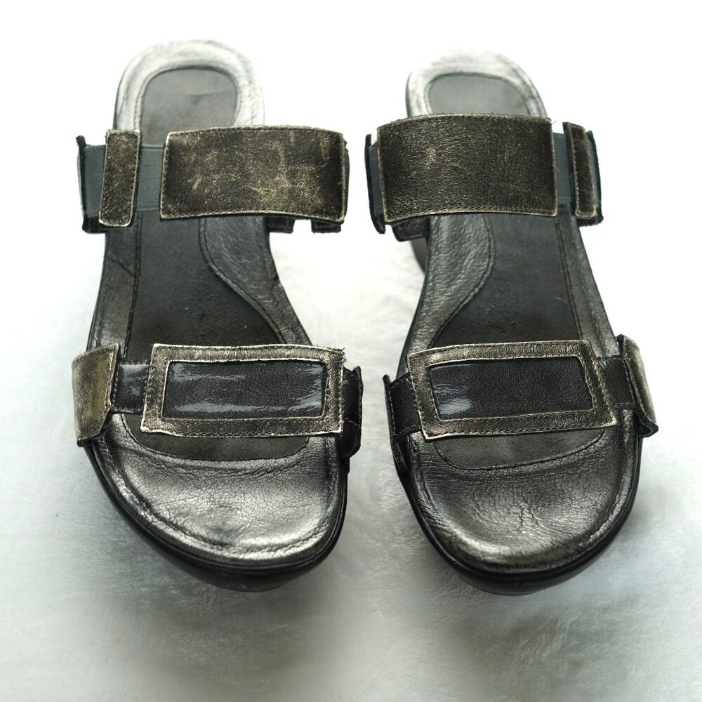 Naot Black Leather Wedge Sandals Size‎ 39 US 8 Orthopedic Comfort